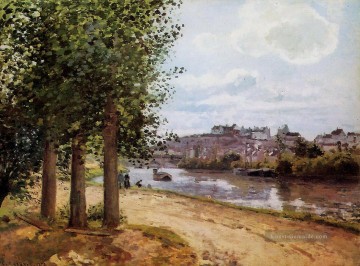  Banken Galerie - pontoise Ufer des oise 1872 Camille Pissarro Szenerie